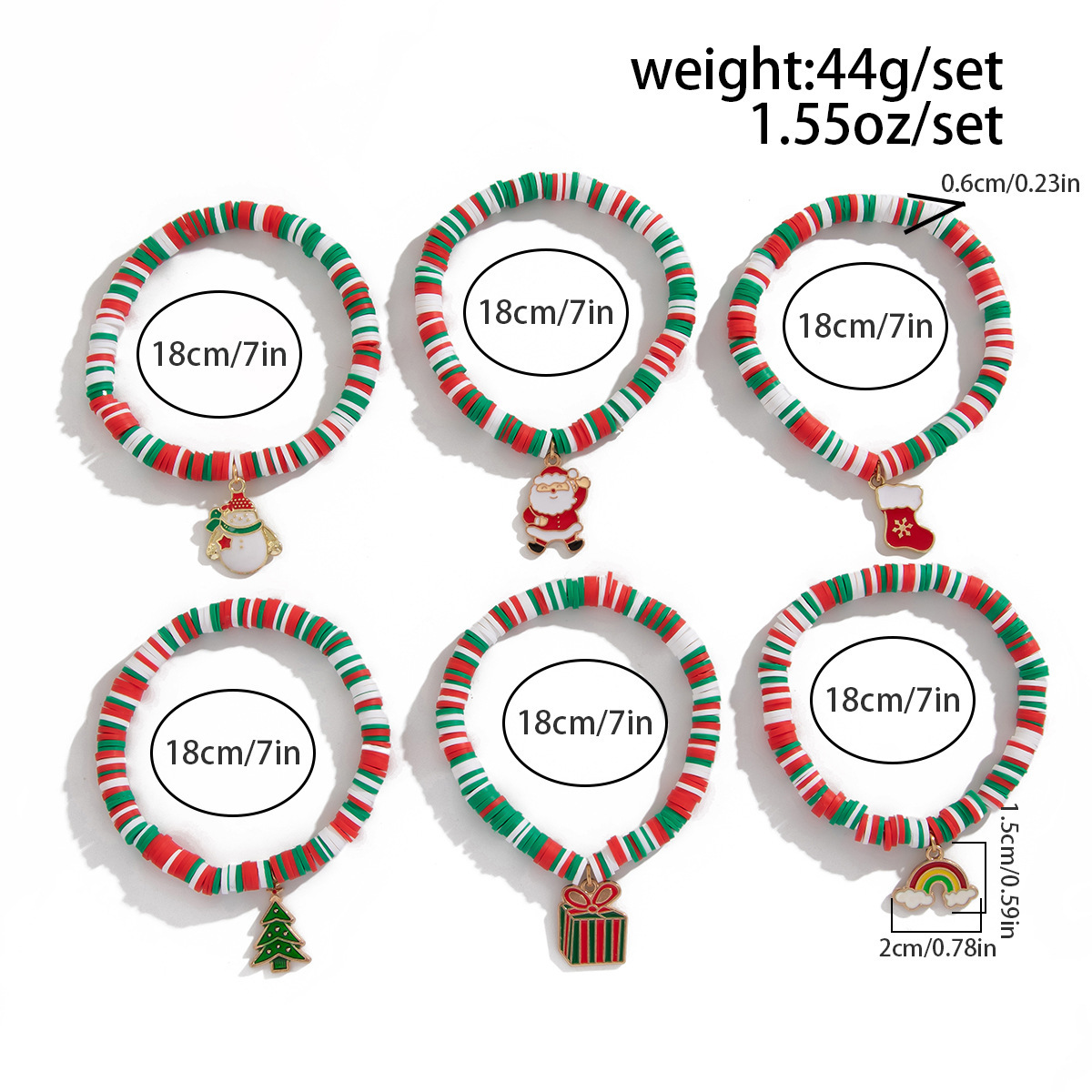 47g Weight Christmas Festival Women's Gender Cute Style Cute Beaded Bracelets Wholesale 11