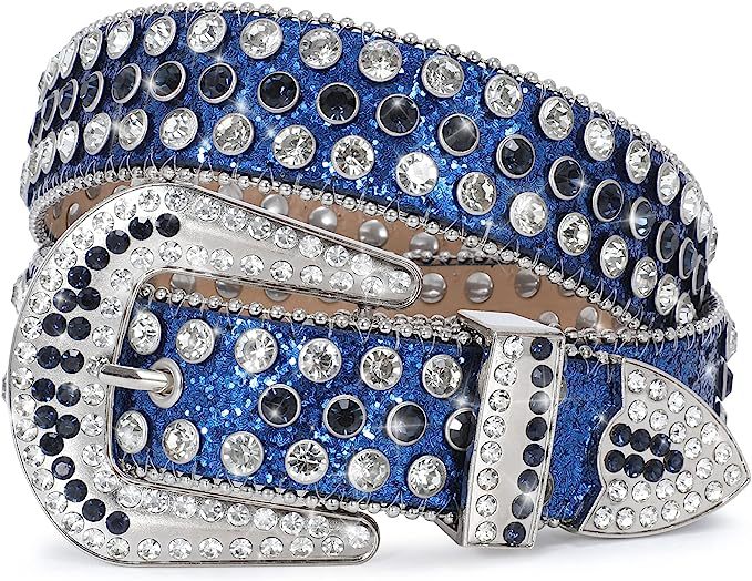 Cinturón de las mujeres remache aleación rhinestone diamante pin hebilla conjunto de tres piezas punk estilo europeo y americano hip hop moda caliente al por mayor