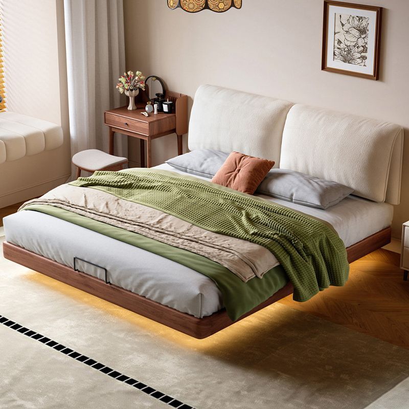 Adjustable Rubberwood Elephant Ear Headboard for Master Bedroom, Large Bed with Chenille Fabric, Suitable for Small Apartments Adjustable Rubberwood Elephant Ear Headboard for Master Bedroom, Large Bed with Chenille Fabric, Suitable for Small Apartments