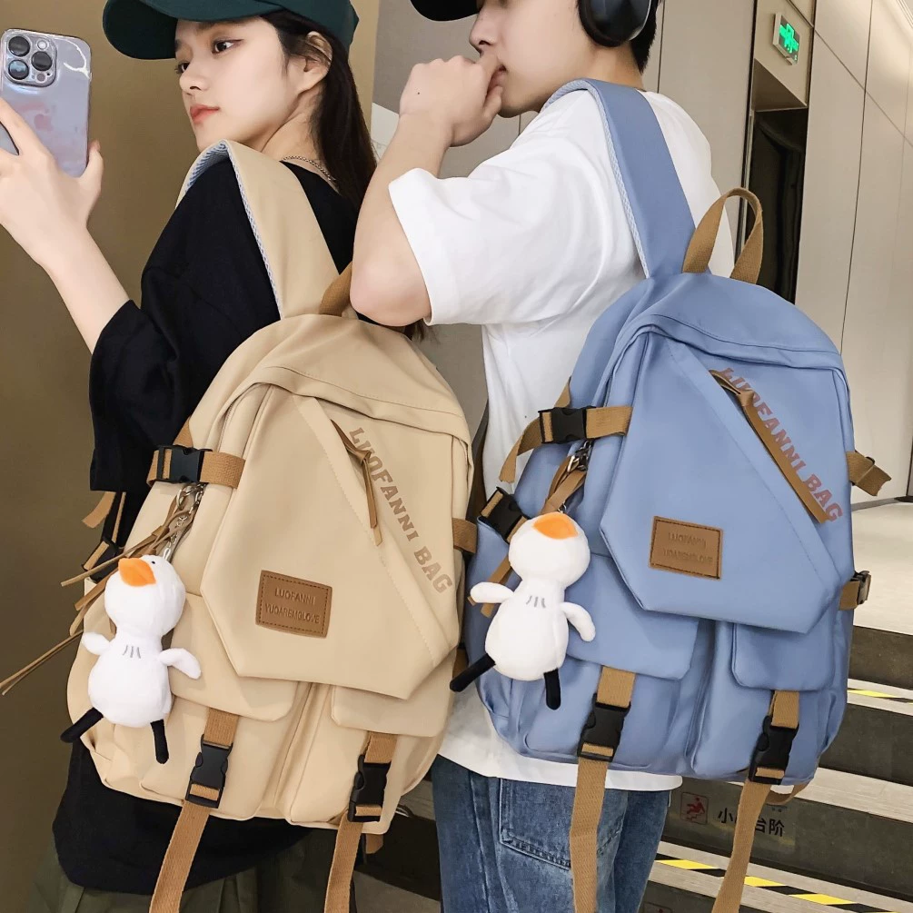 Backpack, shoulder bag, capacious Japanese universal trend school bag for leisure, Korean style