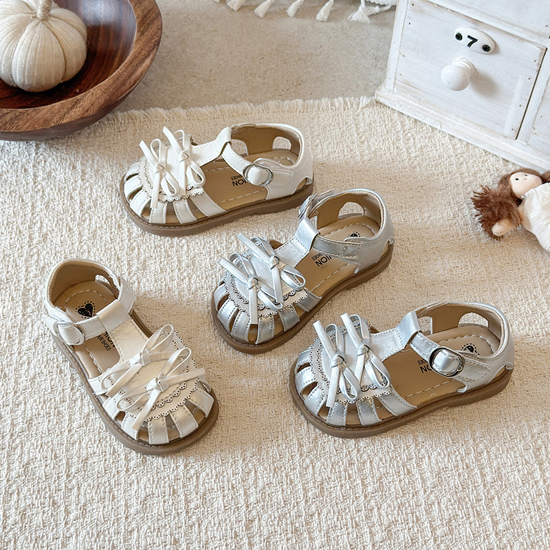 Children's Sandals for Young Kids, 2026 Summer New Style, Girls' Closed-Toe Beach Shoes, Little Girls' Bowknot Princess Shoes Children's Sandals for Young Kids, 2026 Summer New Style, Girls' Closed-Toe Beach Shoes, Little Girls' Bowknot Princess Shoes