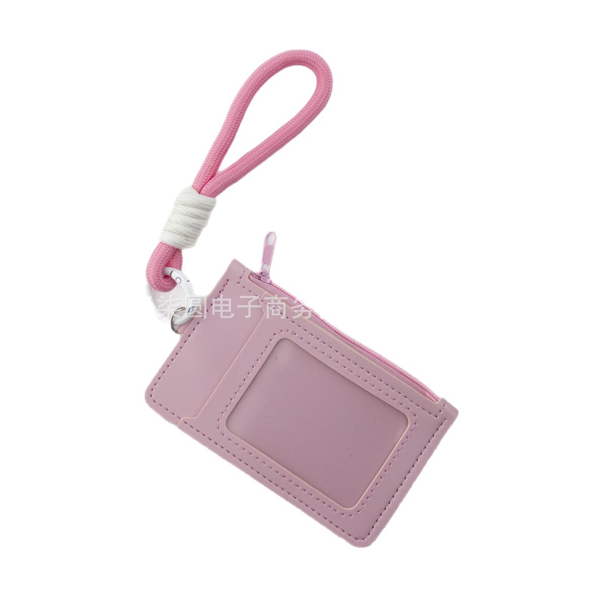 Monedero de tarjeta de dopamina de color sólido, cordón de mano, tarjetero portátil, bolso de cuero con cremallera unisex, comercio exterior