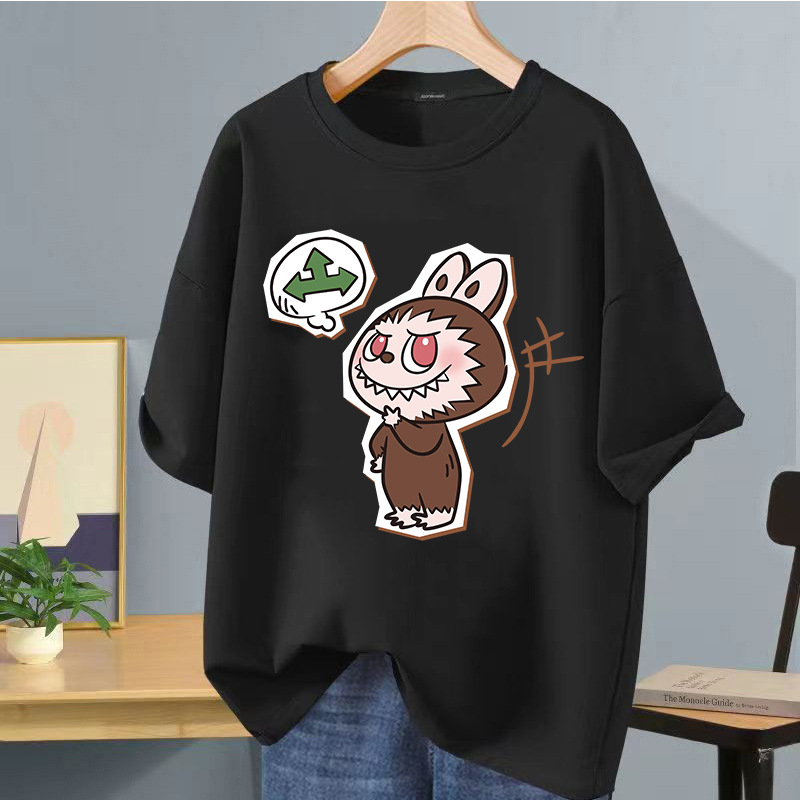2026 helado seda camiseta impresa de manga corta logotipo grande ropa de trabajo DIY ropa de trabajo impresa de cuello redondo camiseta