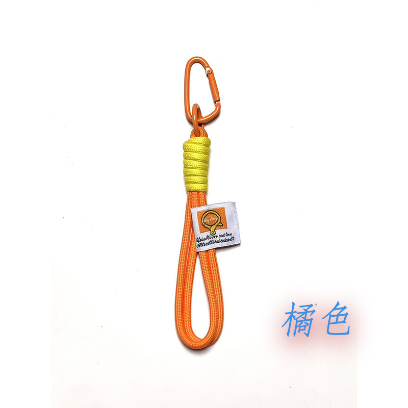新款撞色钥匙扣挂绳登山扣公仔挂件手机挂件手机链毛绒玩具西高地|undefined