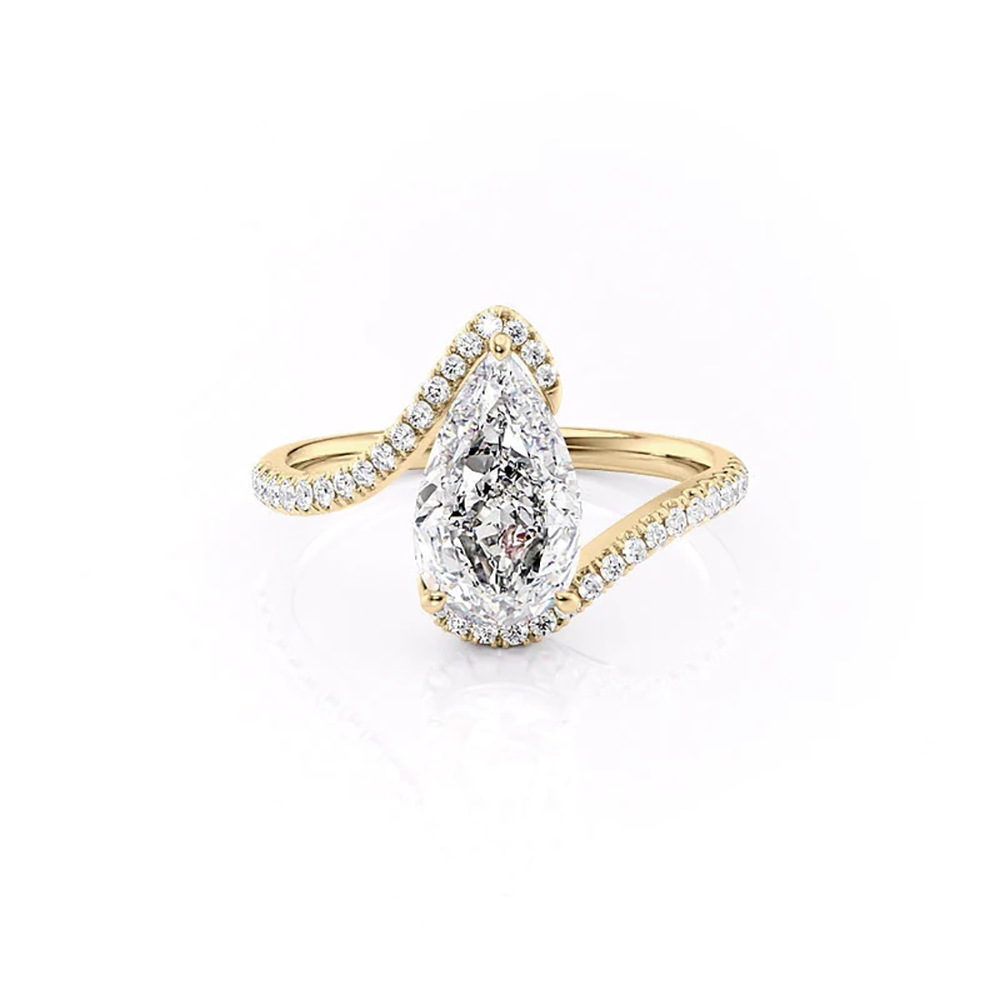 Bague en zircon en forme de goutte d'eau en forme de poire 8 * 12 incrustée à la main, vente chaude et explosive, nouvelle bague créative pour femme_voghion.com