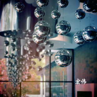 304 Stainless Steel Round Ball Metal Ball Steel Ball Floating Ball Mirror Hollow Round Ball Window Decoration Ball 1.0 Thick