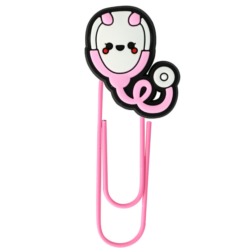 医療ペーパークリップ漫画クリエイティブブックマークカラーペーパークリップ事務用品 diy 大型ペーパークリップ卸売|undefined
