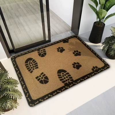 Home Use, Diamond-Patterned Foot Mat, Avtomobil döşəmə paspasları - dog-paw-prints-4060cm