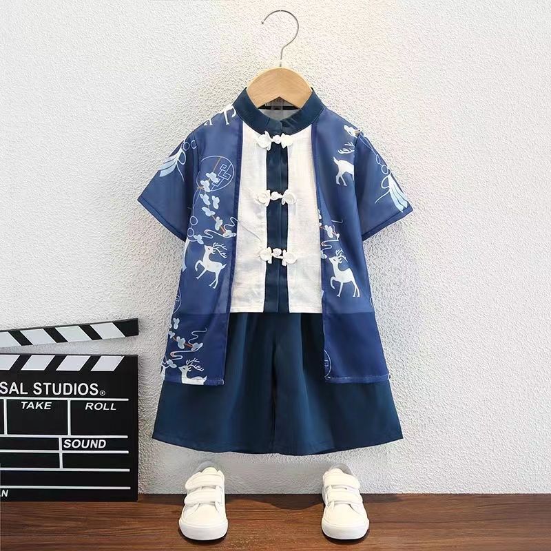 汉服男童中国风春秋宝宝唐装少爷服儿童古风国学套装幼儿园演出服|undefined