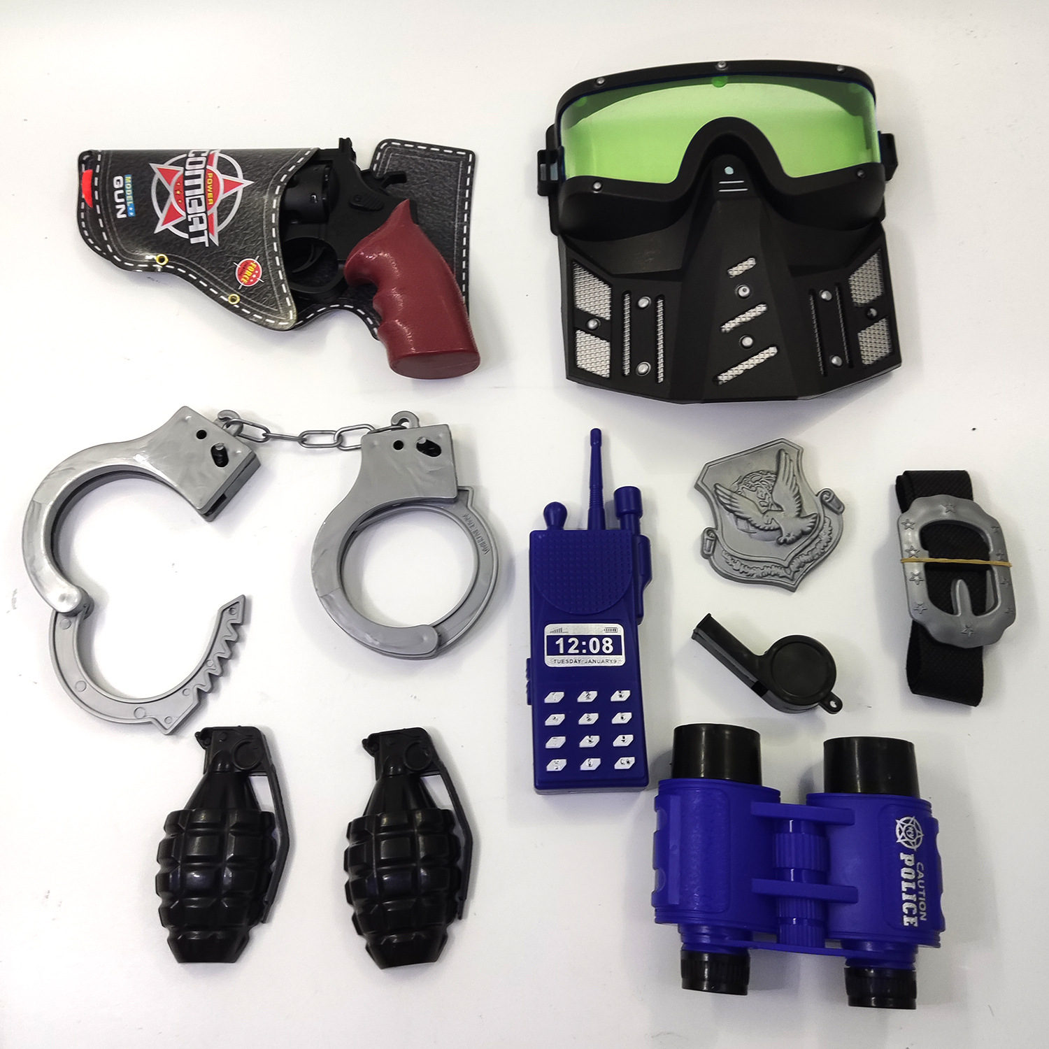 Juego de rol para niños pistola de policía conjunto de armas de policía conjunto