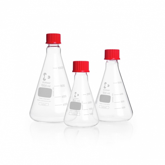 德国Duran杜兰 SCHOTT肖特 旋盖三角烧瓶 250 500 1000ml