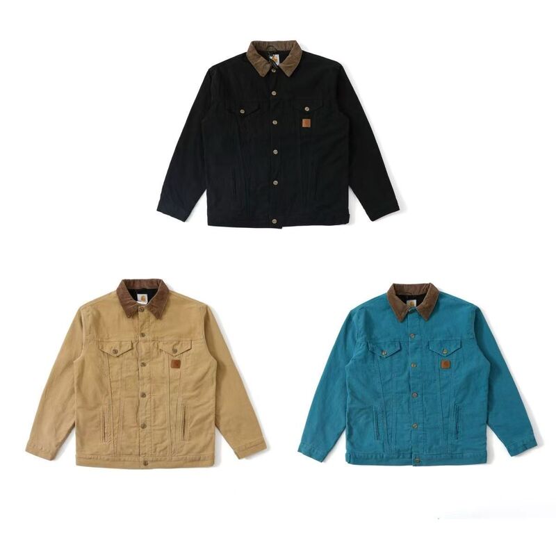 Cross-Border Kaha Vintage 90S J10 Trucker Jacket Adds Brown Men's and Women's Same Style Washed Jacket