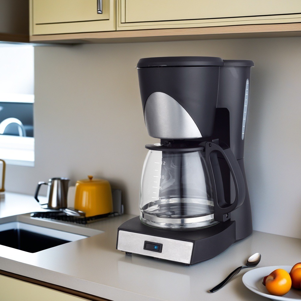 1500ml transfronterizo cafetera americana pequeños electrodomésticos cafetera de goteo automática hervidora de té a vapor