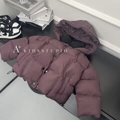 偽ツーピースコットンジャケット 2025 子供の新しいフード付き子供服子供の綿ジャケットトレンディな冬服ファッション