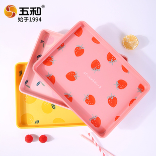Five-and-melamine Fruit Tray Dinner Plate Rectangular Living Room Household Snack Jewelry Storage Water Cup Storage Plate