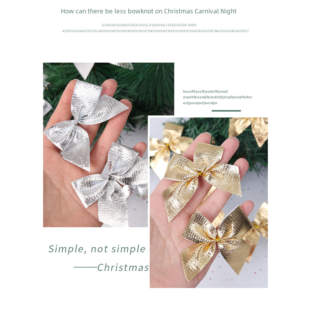 Christmas Decoration Bows Red And Gold Christmas Tree Pendants_voghion.com