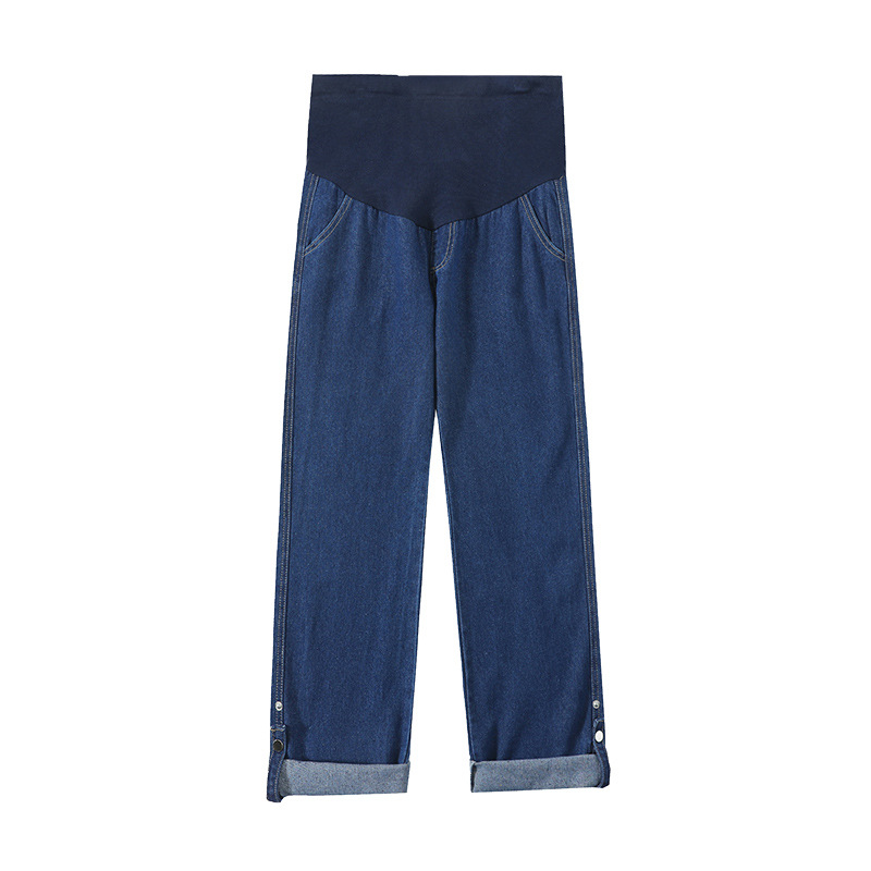 妊婦のジーパンの春と秋の冬のベルベットの夏の薄いゆったりとしたカジュアルな大きいサイズのストレートのカジュアルな9分の長いズボン