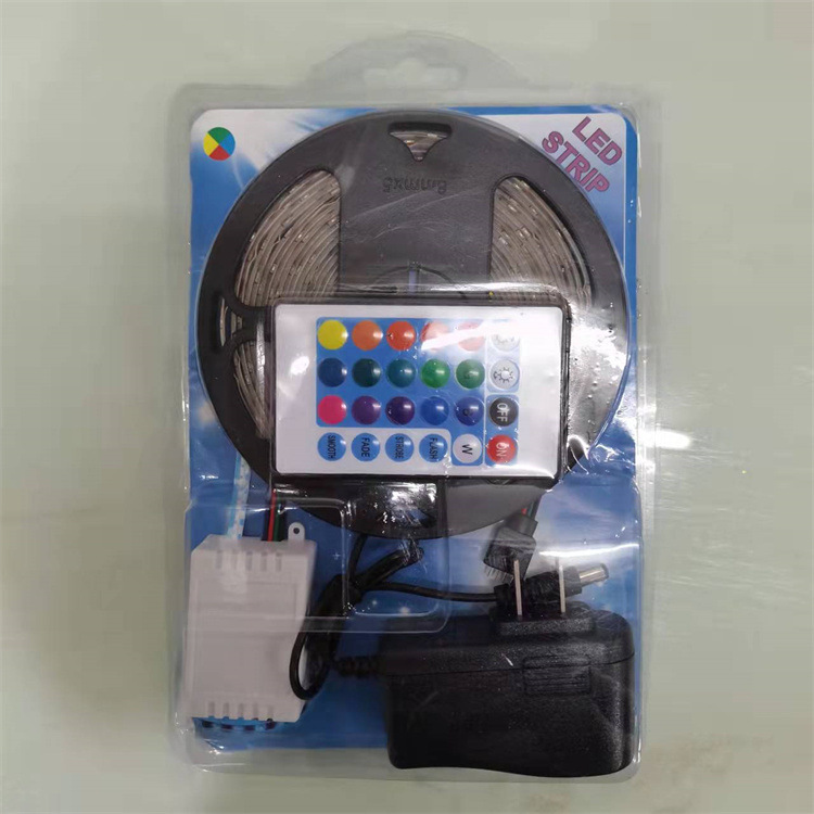 Street stall night market light LED light strip 12V 2835 RGB set adhesive waterproof colored light strip blister set