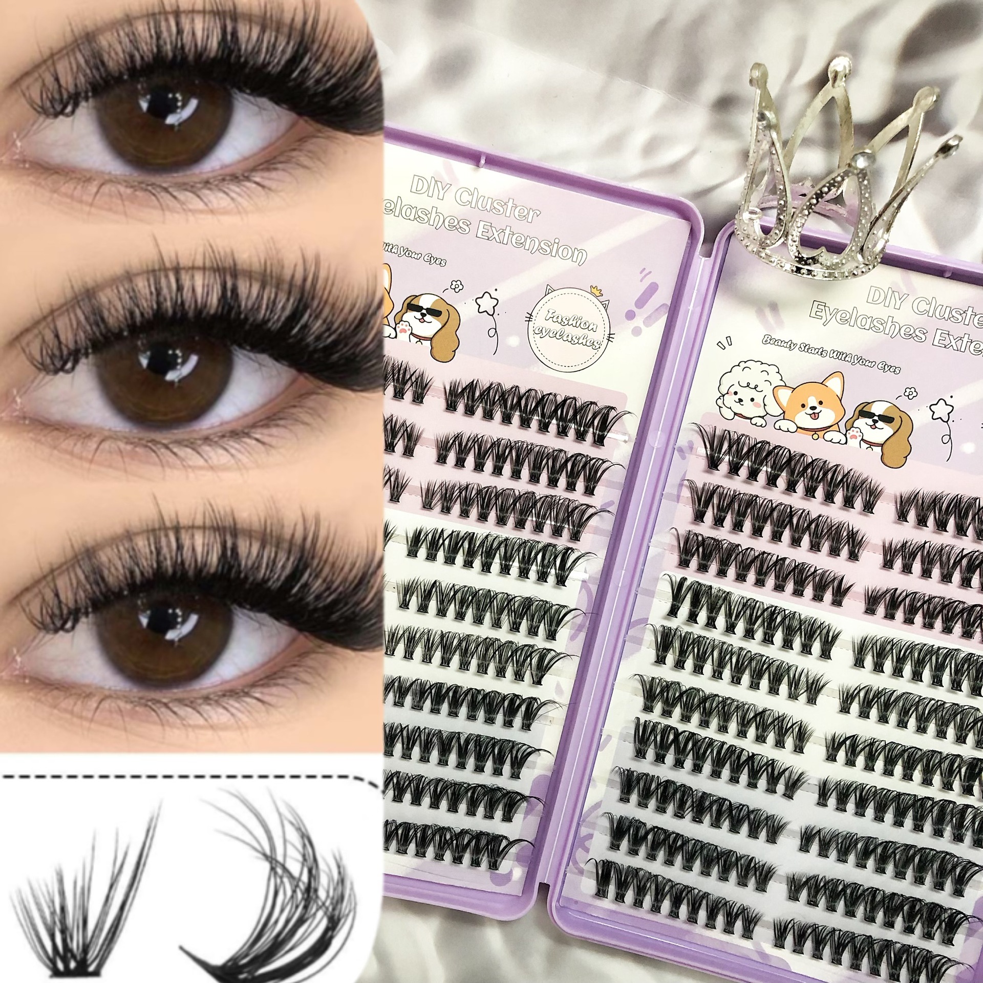 Las pestañas falsas transfronterizas proporcionan pestañas falsas de gran capacidad sin pegamento.