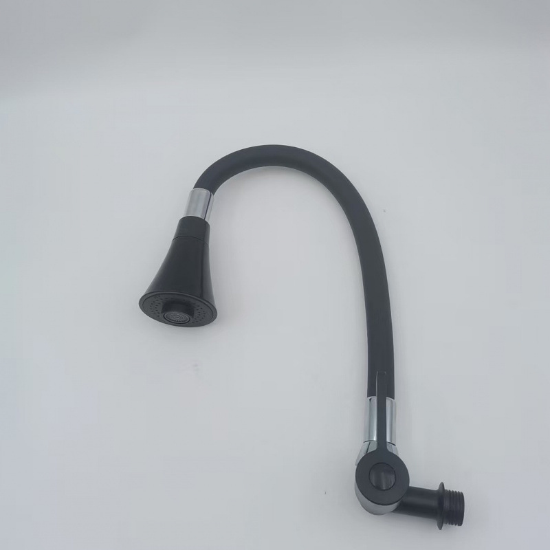 Cross-Border 4-Point Extension Silicone Rubber Tube Two-Speed Spray Single Cold Kitchen Faucet Cross-Border 4-Point Extension Silicone Rubber Tube Two-Speed Spray Single Cold Kitchen Faucet
