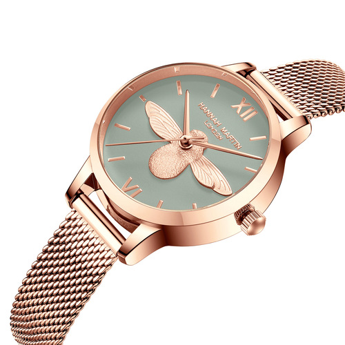 Xiaohongshu ins trendy female British niche watch Japanese movement OB same style 3D little bee female watch