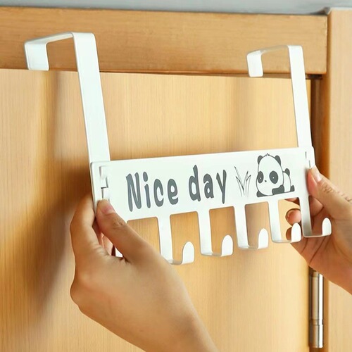 Creative door-back coat hooks and coat hooks, cartoon wall-mounted door hangers, removable nail-free, traceless door hooks