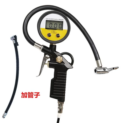 Car Tire Pressure Gauge Inflatable Gauge: Air pressure gauge/tire pressure gauge - 3rd-generation-black-electronic-watch-with-tube