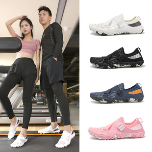 Breathable sweat-absorbent indoor fitness shoes men's and women's treadmill squat hard pull shoes non-slip wear-resistant strength sports weight lifting shoes