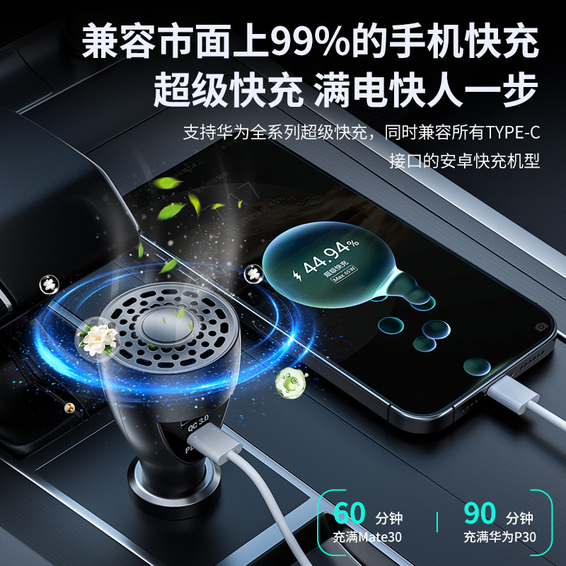 車のアロマセラピースマートフレグランス 2025 新しいシガーライター急速充電女性のハイエンドの持続的な香りオードトワレ|undefined