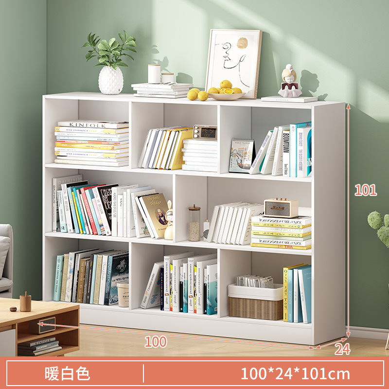 Estantería estante de almacenamiento de piso estantería del hogar multi-capa estante del gabinete de almacenamiento sala de estar simple Plaid gabinete de almacenamiento gabinete