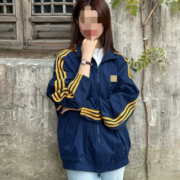 Spring and autumn unisex jacket with three stripes, woven, windproof, autumn jacket, sports suit tK