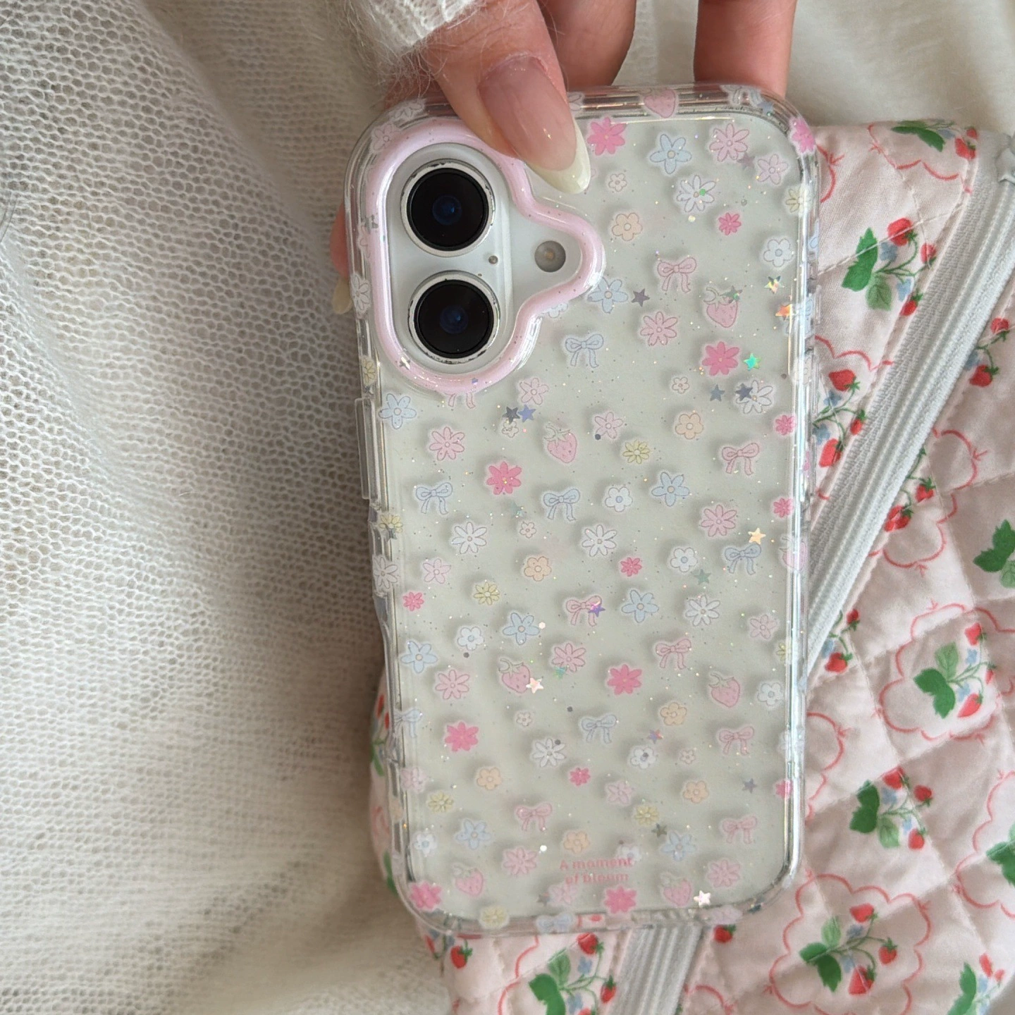 Apple, compatible iPhone 14/15, phone case, iPhone16 Pro, protective case, set, floral print, iphone, 17promax