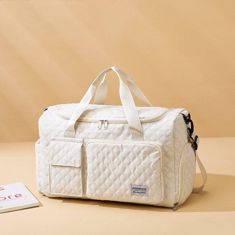 Cross-Border Simple Maternity Travel Bag, Large Capacity, Lightweight Gym Bag, Dry and Wet Separation Storage Bag with Shoe Compartment, Shoulder Bag