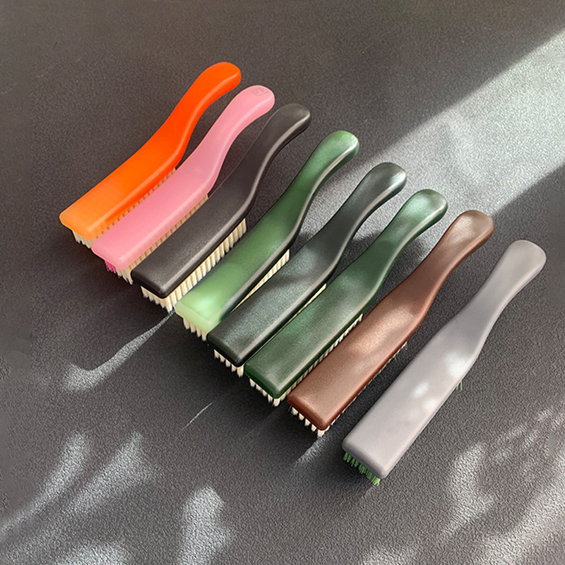 Orange Handle Beige Wear-Resistant Hard Nano Brush for Cleaning and Coloring Walnut Carving Tools with Brand Logo