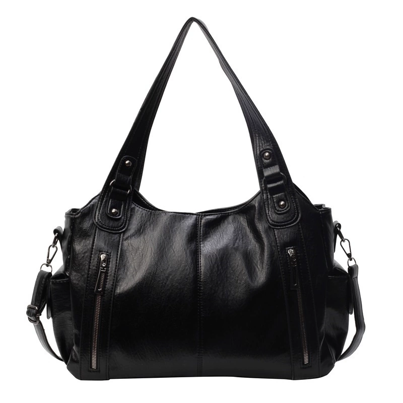 One-Shoulder Bag, Polyurethane, Capacious Shoulder Bag, 22.8×8.4×16.8 cm