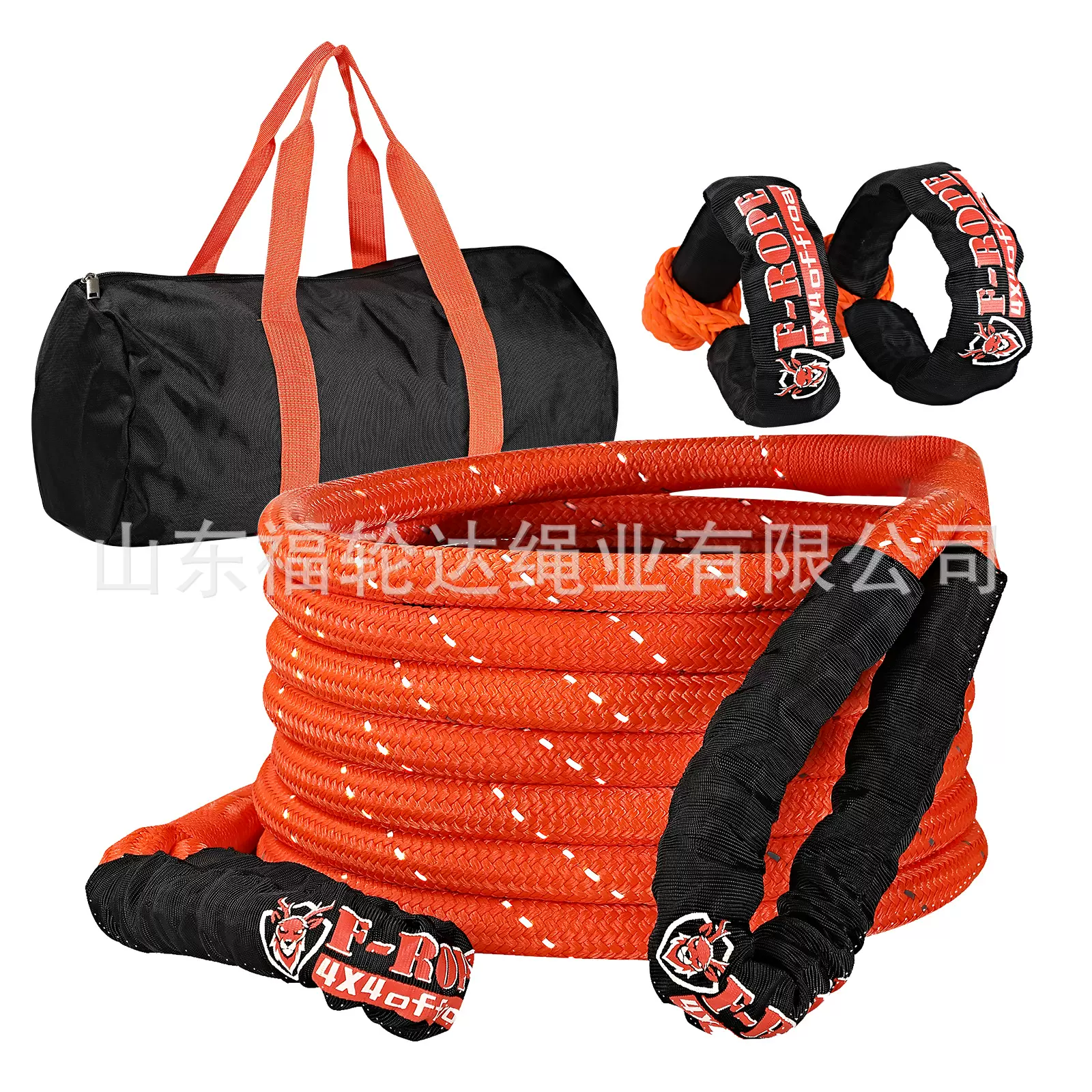 新款汽车拖车绳越野救援拖车绳 动力回收户外牵引带圆形工厂货源