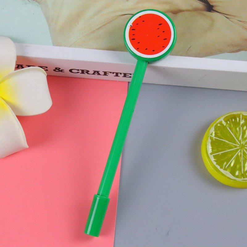 Pluma de gel de fruta de dibujos animados creativo lindo estudiante papelería color caramelo pluma de agua Lollipop Oficina firma pluma