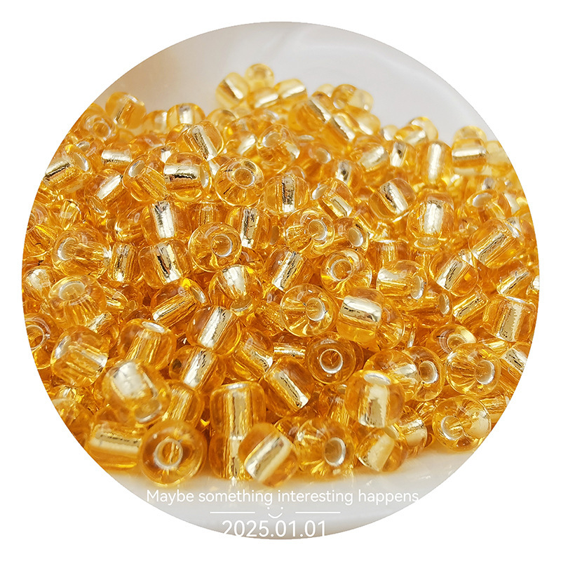 2/3/4mm金银灌银玻璃米珠管珠diy手工串珠材料散珠手链耳饰品配件|undefined