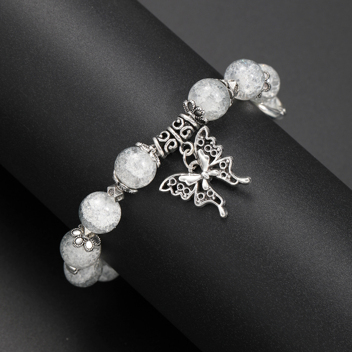 Bracelet de perles papillon style féerique bijoux de luxe_voghion.com