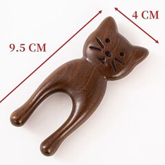 ゴールデンサンダルウッドかわいい猫カエルマッサージ鼻スクレーパー経絡マッサージコーム無垢材コーム本物のヘアケア