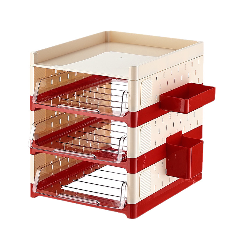 Estante de almacenamiento de escritorio tipo cajón multicapa para organizar archivos de libro estante de almacenamiento de escritorio de estudiantes de oficina