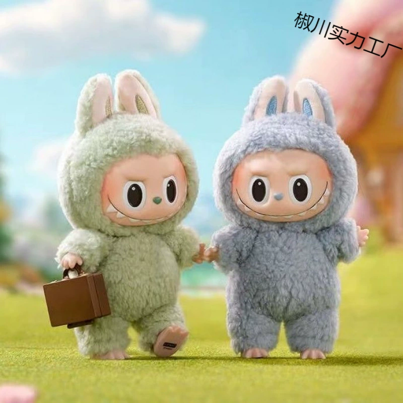 Высококачественная версия Labubu трендовая игрушка слепого бокса кукла клея-эмалированное сердце-макарон родина версия