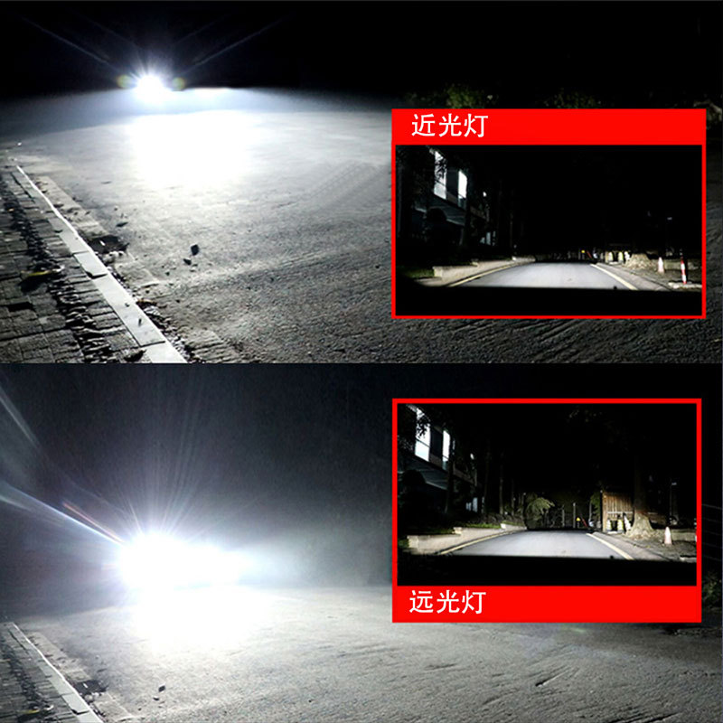 Motoled motocicleta lejos y cerca de la luz M6D6-side luminoso súper brillante faro motocicleta LED faro