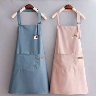 【持嘉】夏季简约女围裙家用厨房防水防油做饭薄款上班工作服男士