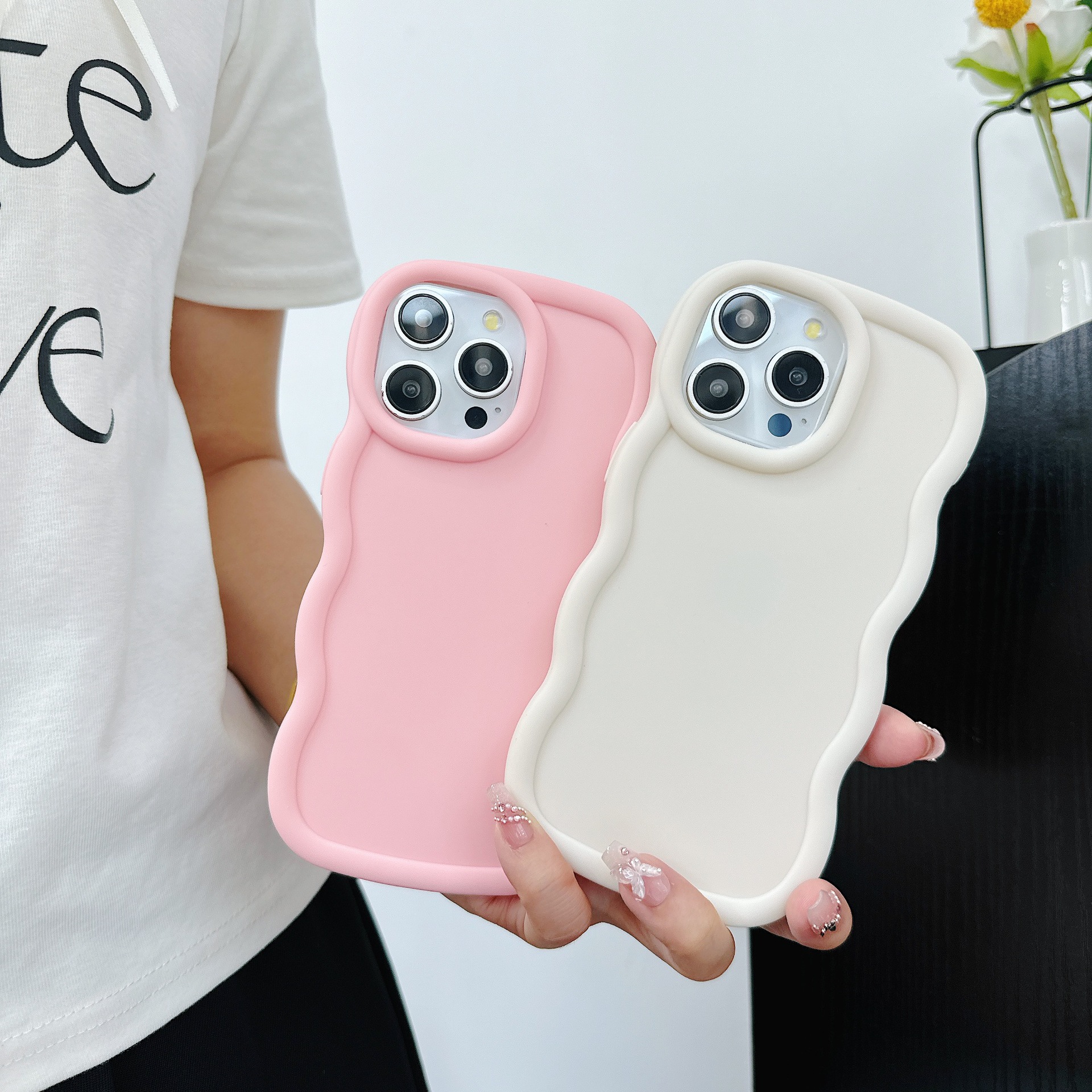 Funda para teléfono móvil Oppo Reno14 Macaron, carcasa suave de TPU pintada, cubierta protectora con diseño crema para Oppo A5x