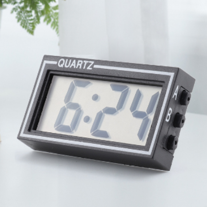 Vehicle clock clock car supplies sticky watch car portable LCD large…