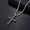 Pendant hip-hop style, zirconium, diamond, European style, micro incrustation, diamond encrusted