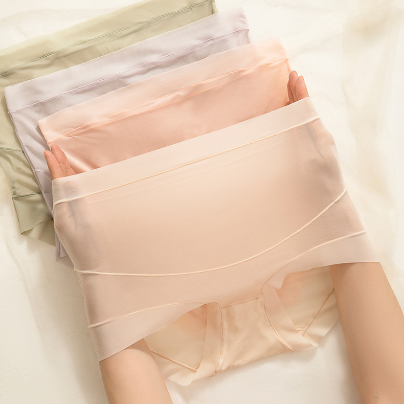 Ice Silk Pregnant Women's Underwear Women's High Waist Seamless Anti-bacterial Crotch Large Size Mask Thin Pregnancy Summer Lace Shorts Ice Silk Pregnant Women's Underwear Women's High Waist Seamless Anti-bacterial Crotch Large Size Mask Thin Pregnancy Summer Lace Shorts