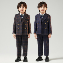儿童西装帅气套装男童花童婚礼服钢琴演出表演服主持人小西服外套