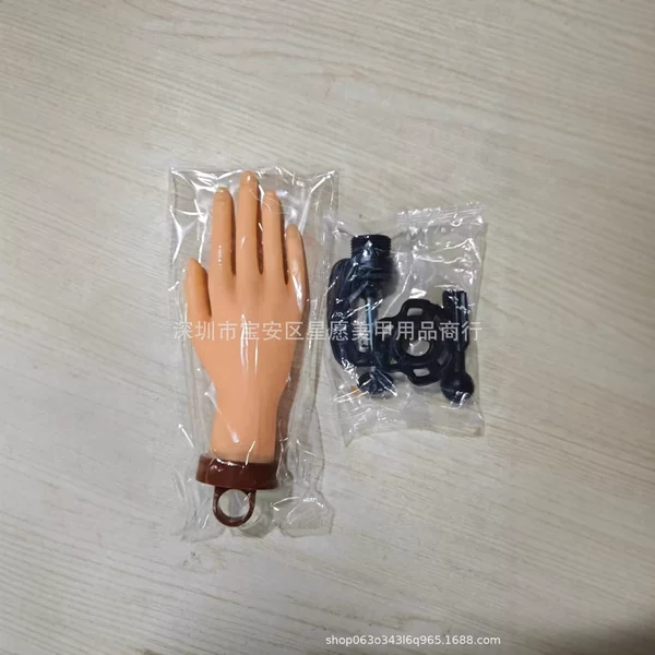 Nail Art Practice Hand Model Stand, Fake Hand, Realistic Soft Hand Model with Fixed Desktop Display, Nail Art Practice Hand Model